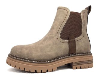 Laufsteg M&uuml;nchen Womens Brown Casual Zip Up Boots, beige, 5 UK