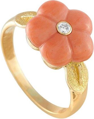 Van Cleef & Arpels 18K Coral Ring (Authentic Pre-Loved)