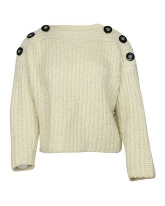 Isabel Marant Isabel Marant Trui met knoopdetails in witte wol
