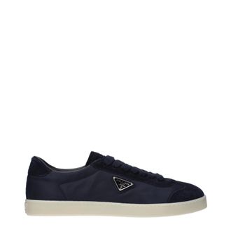 Prada Mens Sneakers Blue/Dark Blue Fabric