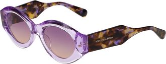 Scotch & Soda 7030 765 Womens Sunglasses Purple Size 51