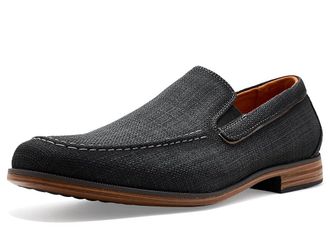 Stacy Adams Ridgely Moc Toe Slip-On Loafer Mens Shoes Charcoal : 11.5 M, Canvas/Leather/Synthetic