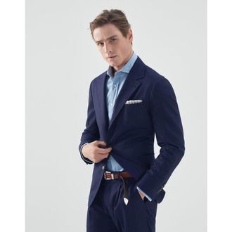 Brunello Cucinelli MenS Dark Blue Wool Tailored Jacket, Size 40
