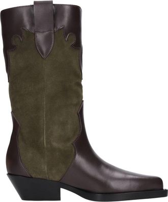 Anna F. Texan Boots - Dames - Cowboylaarzen - Groen - 37 EU - Leer - Schoenen