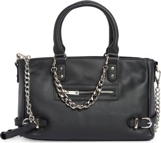 Madden Girl Faux Leather Satchel Bag in Black at Nordstrom Rack