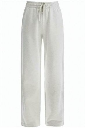 Maison Kitsuné Relaxed Wide-Leg Pants With Drawstring And Heathered Texture
