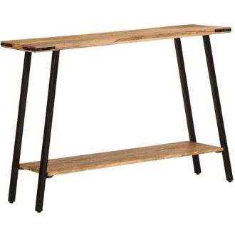 vidaXL Mesa Consola De Madera Maciza De Mango 110x30x75 Cm Vidaxl