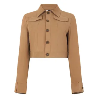 Alberta Ferretti Short Jacket - female - Alberta Ferretti - Light Jackets - Brown - S - Jackets