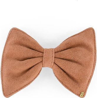 Alexandre de Paris Suede hair bow barette in Brown at Nordstrom