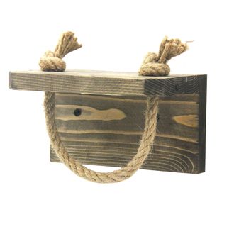 Dmora Mensola Gattico, Un Estante, En Madera De Abeto, Hecho A Mano, Capacidad 7, 17x10x10h Cm Marr&oacute;n Natural