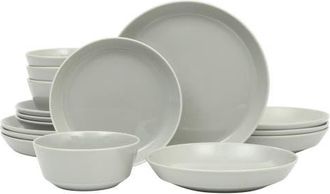 Gibson Home Summer Shades Porcelain Dinnerware Set in Grey at Nordstrom