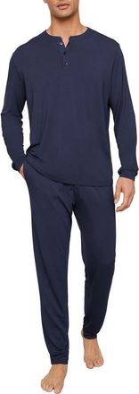 Eberjey Henry Jersey Pajamas in Navy at Nordstrom, Size Xx-Large