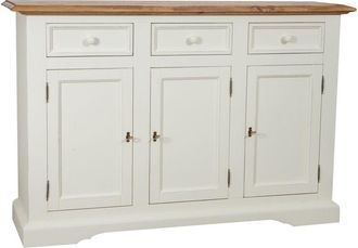 Biscottini International Alacena Shabby - Country-chic De Madera Maciza De Tilo Artesanal Hecho A Mano Estructura Blanco Envejecido Acabado Con Efecto