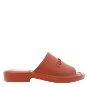 Ferragamo Giuneva Logo Embossed Slides, Size 9