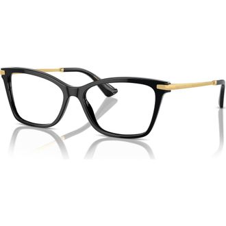 Dolce & Gabbana 56mm Rectangle optical glasses in Black at Nordstrom