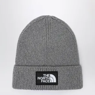 The North Face Berretto grigio con patch logo
