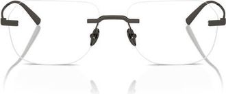 Ferrari 55mm Rimless Pillow Optical Glasses in Gunmetal/demo Lens at Nordstrom