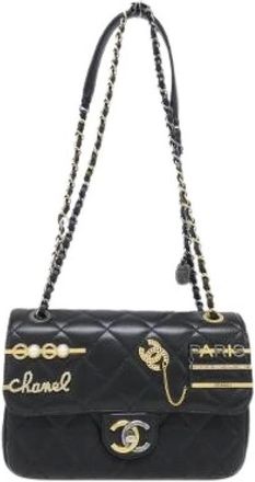 Chanel Pre-owned As2979 Borsa a spalla in pelle di agnello - - Pre-owned - Donna - Nero - ONE SIZE