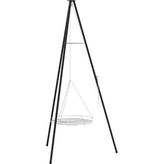 vidaXL Tr&iacute;pode Para Fogata Negro 92 X 92 X 171.5 Cm Acero Vidaxl