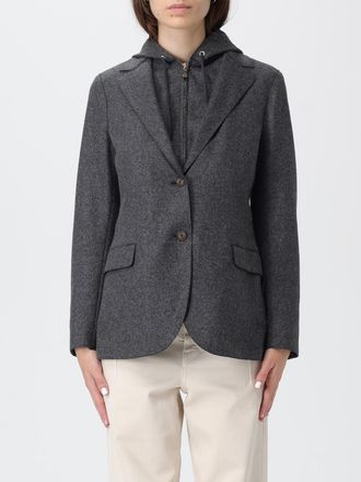 Eleventy Blazer con cappuccio amovibile Eleventy in misto lana