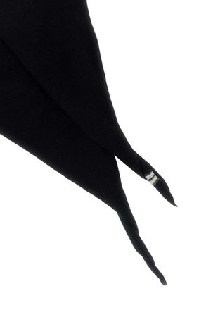Extreme Cashmere Unisex Black Stretch Cashmere Blend Bandana Raven Sciarpe E Foulard Scarfs