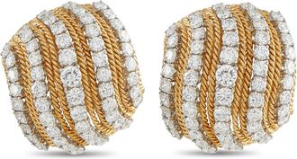 David Webb 18K Yellow Gold 8.0ct Diamond Earrings DW02-101626
