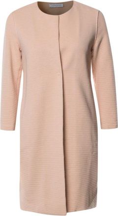 Harris Wharf London Pink Cotton Collarless Coat Size S