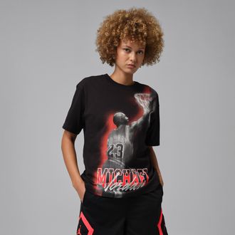 Nike Jordan Womens Jordan Sport Heritage Dri-FIT Graphic T-Shirt in Black | IO8722-010