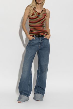 Dolce & Gabbana Jeans With Rolled-up Legs, Womens, Blue