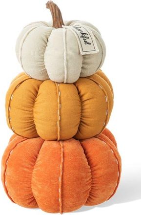 Glitzhome 13H Fall Stacked Fabric Pumpkin in Orange at Nordstrom, Size Medium