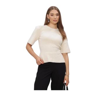 Object Object, Dames, Truien, Beige, Maat: XL Linnen