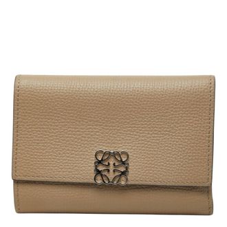 Loewe Beige Leather Wallet (Tri-Fold) (Pre-Owned)