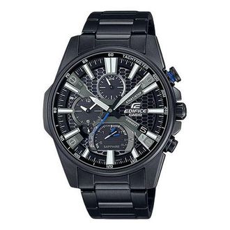 Casio Mens CASIO Black quartz Watch 50mm Black Stainless Steel Case Strap Mens EQB-1200DC-1A