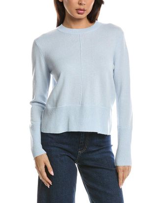 Fort&eacute; Cashmere Exposed Seam Crewneck Cashmere Sweater