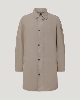 Belstaff Abrigo Farer Para Hombre Alpha Nylon Pardo 2xl