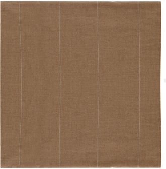 PESERICO Brown Beaded Wool Scarf