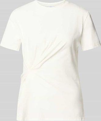 Mango Regular Fit T-Shirt mit Raffungen Modell KIWI in Offwhite, Gr&ouml;&szlig;e XL