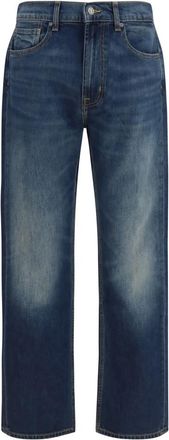 7 For All Mankind Blue Mid Rise Jeans