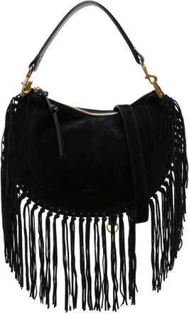 Isabel Marant Tassen, Dames, Zwart, ONE Size, Zwarte Franje Schoudertas