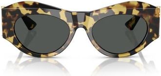 Versace 52mm Oval Sunglasses in Havana at Nordstrom