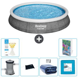 Bestway Piscina Bestway Fast Set Redonda - 396x84 Cm - 7-piezas S340