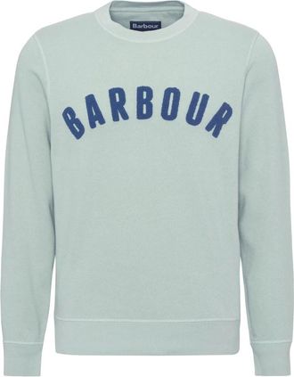 Barbour Vintage Logo Crew Sweatshirt - Heren - Sweatshirts - Blauw - S - Katoen - Hoodies & sweatvesten