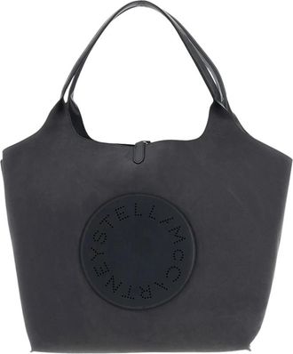 Stella McCartney Logo Reversible Tote Bag - Dames - Shoppers - Grijs - ONE Size - Leer - Tassen