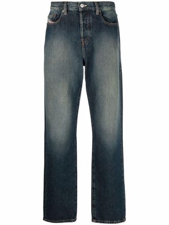 Diesel 2020 D-Viker 09C04 straight-leg jeans - men - Cotton - 30/32 - Blue