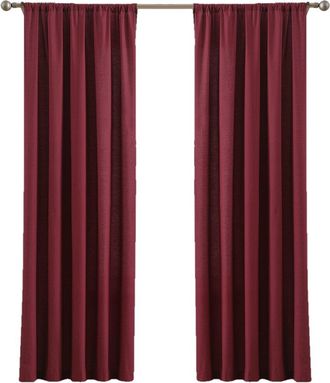 Brooklyn Loom Solid Cotton Percale Window Curtain Pair