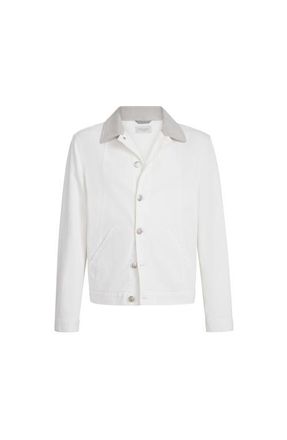 Brunello Cucinelli Garment-dyed outerwear jacket in Snow at Nordstrom, Size 60 It