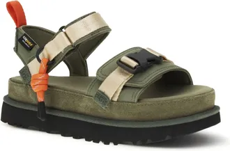 UGG Womens Goldenstar Wildwood Sandals Burnt Olive Upper: Rubber; Sole: Rubber