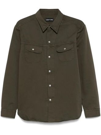 Tom Ford cotton shirt - men - Cotton - 40 - Green
