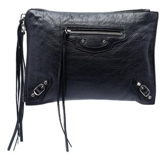 Balenciaga Pre-owned Balenciaga Lambskin Motocross Classic Flat Clutch Ladies XRYKEW0FZIN6NVNW