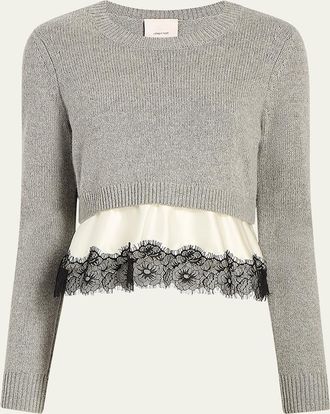 Cinq &agrave; Sept Zyla Cashmere Blend Layered Sweater